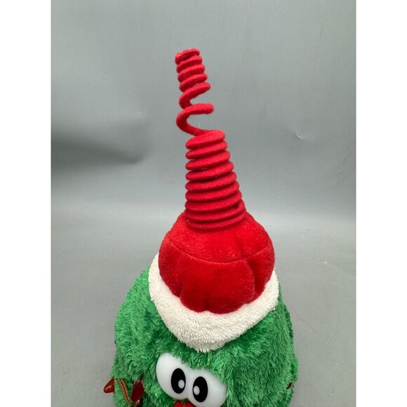 Holiday Animated Sound N Light Christmas Tree Plush Spiral Hat 17" Tall READ - Picture 2 of 7